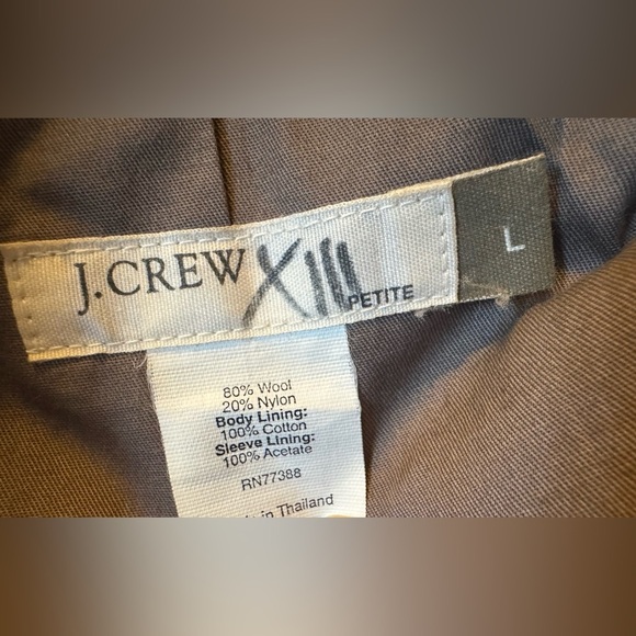 J Crew Woman’s Petite L Brown Wool Jacket - Picture 6 of 6